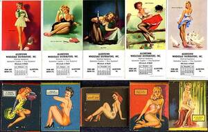 1940s porn calendar - Vintage PinUp Calendars for sale from Vintage Nude Photos! Page 1