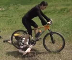 Drunk Biker Porn - Sadistic bike girl tortures drunk guy - ThisVid.com