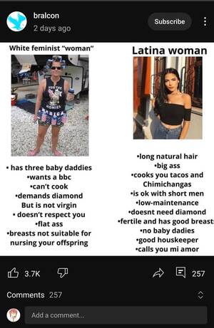 latina girls do porn anal - another comparison thing : r/justneckbeardthings