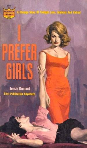 Lesbian Adult Book Covers - The iconic cover for the lesbian-themed pulp novel \