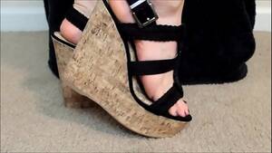 black wedges porn - wedge-heels-show-off - XVIDEOS.COM