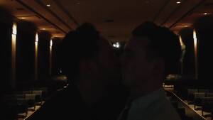 Movie Theater Couple Having Sex - same sex couple kissing on movie theater stage | ClipStock
