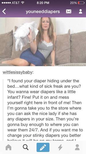 Ab Dl Captions Porn - Diaper fetish found out part 1