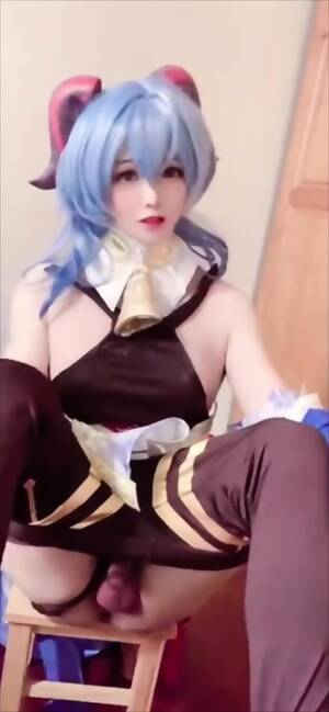 asian shemale cosplay - Cute Chinese Cosplay Shemale Cum With Dildo - EPORNER