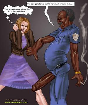 forced cartoon xxx - Negro cop on this black toon porn forced mother and daughter to suck his  phallus