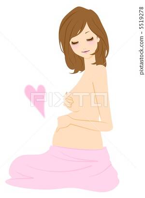 animayed naked pregnant girls - Pregnant woman nude - Stock Illustration [5519278] - PIXTA