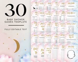 Diaper Kim Possible Porn - Twinkle Twinkle Little Star 30 Baby Shower Games EDITABLE - Etsy