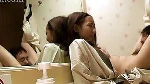 japanese wife affair - Japanese slut wife affair in the bathroom