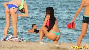 couple nude beach thong - Voyeur Beach Hot Blue Bikini Thong Amateur Teen Video