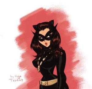 Catwoman Cartoon Anal Porn - Cartoon sketch study of #Catwoman, based on #Batman TV show and played by  Julie Newmar. Because it's #FoxyFelineFriday :P #FanArtFriday #FelineFriday  ...