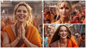 Angelina Jolie Charlize Theron Xxx Porn - AI imagines Hollywood actresses on 'spiritual journey through India'. See  pics | Hollywood - Hindustan Times