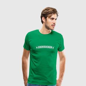 blowjob why not - Bright green cocksucker porn sex blowjob T-Shirts - Men's Premium T-Shirt