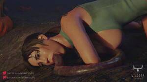 3d Tentacle With Captions - Lara Croft Destroyed by 3D Tentacles in Bizzare Tomb Raider Porn Animation