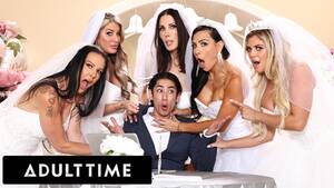 lesbian orgy wedding - ADULT TIME - Big Titty MILF Brides Discipline Big Dick Wedding Planner with  INSANE REVERSE GANGBANG! - Pornhub.com