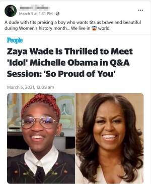Michelle Obama Tits - People who still think Michelle Obama is a man. Utter POS. :  r/insanepeoplefacebook