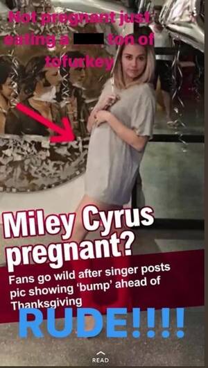 Miley Cyrus Porn Captions - The Internet Thinks That Miley Cyrus Is Pregnant And Her Response Is Iconic