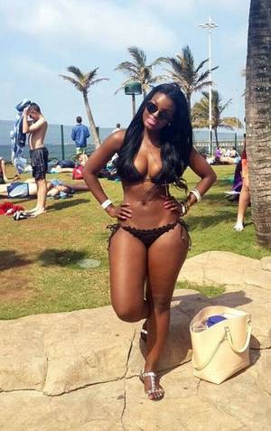 cute ebony whore - Sweet cute ebony whore in black bikini with.