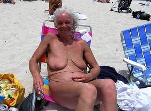granny beach tits - 