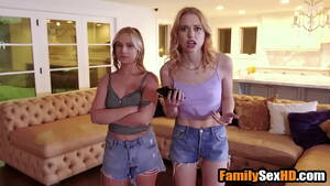 Blackmail Porn Threesome - Step brother stepsisters and fucks them in threesome - XVIDEOS.COM