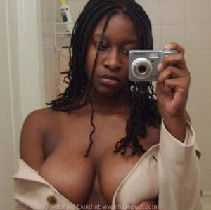 big tits nude selfie - sexy ebony babe with big tits selfie | to be Porn