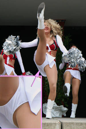 cheerleader upskirt oops butt - Kicking Cheerleader Upskirts