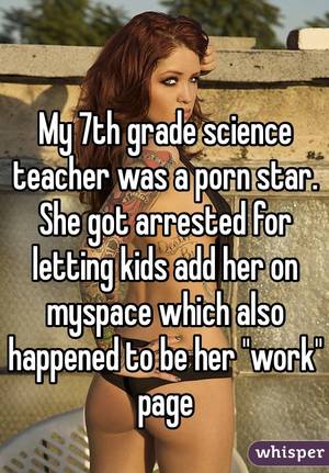 Cartoon Teacher Porn Caption - My 7th grade science teacher was a porn star. She got arrested for letting  kids add her ...