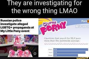 Mlp Police Porn - They are investigating for the wrong thing LMAO Russian police Porn hi  investigate alleged LGBTQ+ propaganda at My Little Pony event earch for MLP  porr I ge - iFunny