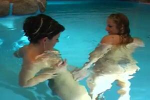 German Swimming Pool Porn - Good looking German lesbians having some fun in the pool - Lesbian Porn  Videos