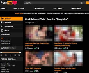 Celeb Porn Hub - Pornhub Banned Deepfake Celebrity Sex Videos, But The Site Is Still Full Of  Them