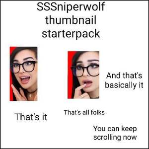Bad Thumbnails - SSSniperwolf YouTube Thumbnail Starterpack : r/starterpacks