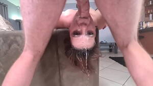 extreme gagging face fuck - Extreme upside down sloppy gagging facefuck - XVIDEOS.COM