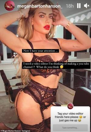 Megan Fox Pantyhose Porn - Love Island's Megan Barton Hanson sets pulses racing in lace lingerie and  stockings | Daily Mail Online