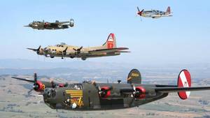 Aircraft Porn - How about some WWII era aircraft porn... 2 B-17 Flying Fortresses