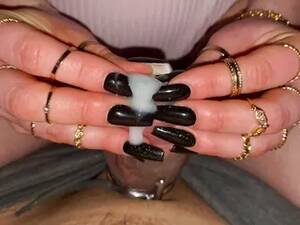 black long nails handjob - Long Nails Cum Porn Videos - fuqqt.com