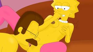 Ebony Cartoon Porn Simpsons - Ned Flanders carefully licks pussy of young Lisa Simpson