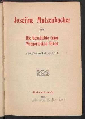 Josphine German Porn Actresses - Josephine Mutzenbacher - Wikipedia