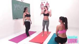 hot lesbian yoga threesome - Kendra Lust's Yoga Lesbian Threesome - BUBBAPORN.COM