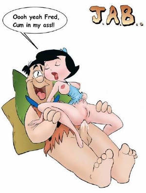 Flintstones Cartoon Sex - Fred Flintstone fucks Rubbles wife in her tight asshole.