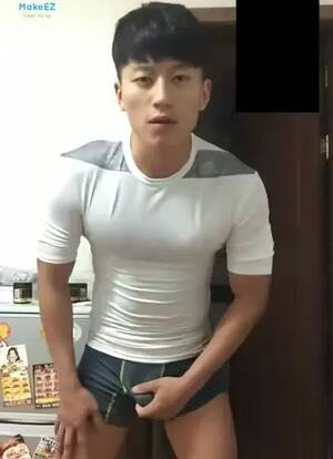 Korean Athlete Porn - Korean athlete is taking his top off and revealing a gorgeous body before  masturbation - GotGayPorn.com