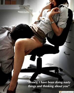 boss secretary captions - Boss, Cheating, Dirty Talk Hotwife Caption â„–8014: sexy secretary gets her  cunt eaten out by her boss