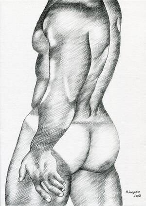 Eeotic Gay Porn Pencil Drawing - PRINT of Original Art Work Pencil Drawing Gay Interest Male - Etsy Hong Kong