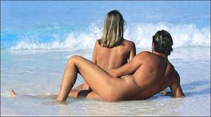 nude beach couples sunning - Nude-Beach Couple