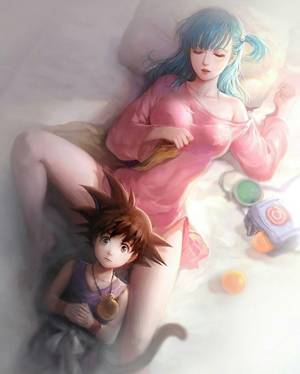 dbz sleeping hentai - Goku Sleeping On Top Of Bulma