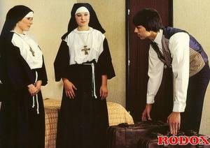big hotel cock - Hardcore sex. Retro nuns pleasing the hotel manager his big stiffy cock.