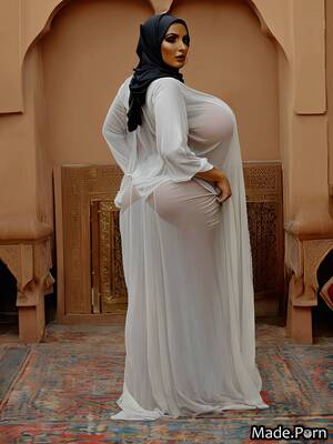 fat ass arab big boobs - hijab big ass arabic blouse thick gigantic boobs transparent created by AI  - AI Porn