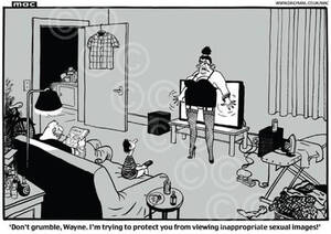 internet cartoon porn - 19949574-mac cartoon DM 12 10 11 about internet porn with the caption. . .  Don t grumble, Wayne. I m trying to protect you from viewing inappropriate  sexual images! - Daily Mail | Newsprints