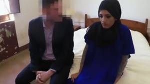 Big Pussy Arab - Arab refugee teen receives big cock inside her tight pussy