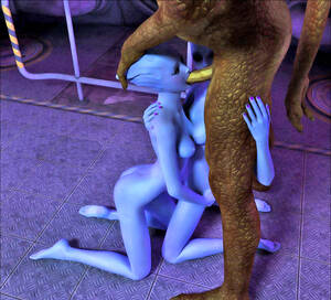 Blue Alien Girl - Amazingly seductive 3D bisexual blue alien babes having a threesome |  Porncraft 3d