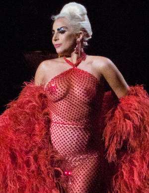 big long nipple lady gaga - Lady Gaga shows off nipple covers in body stocking