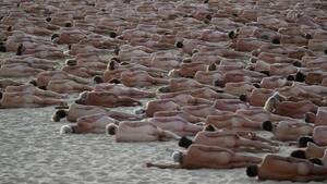 asian nudist nude - Naked volunteers pose for Tunick artwork on Bondi Beach - BBC News